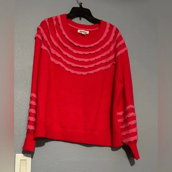 NWOT BODEN ALiCE FLUFFY RAGLAN JUMPER - Picture 4 of 8